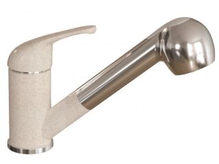 Смеситель для кухни Dr. Gans Соната с выдвижным изливом серый